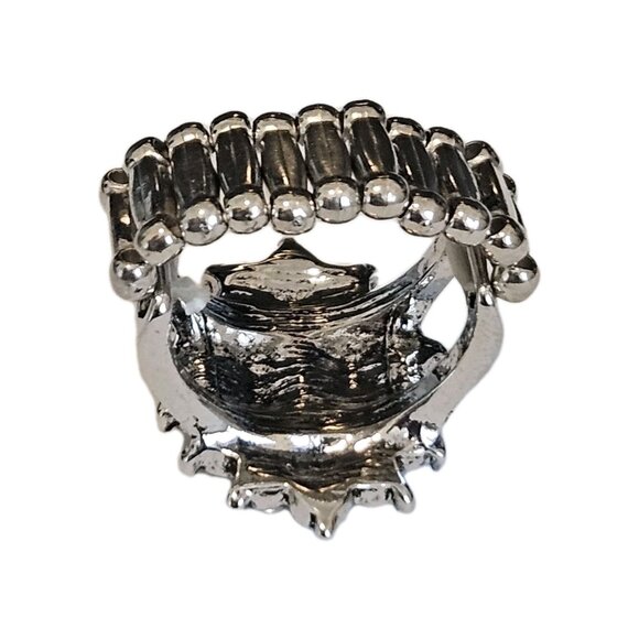 Paparazzi Everlasting Eden Pink & Silver Stretch Ring - Picture 3 of 3